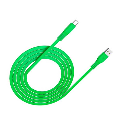 Flat green type C cable